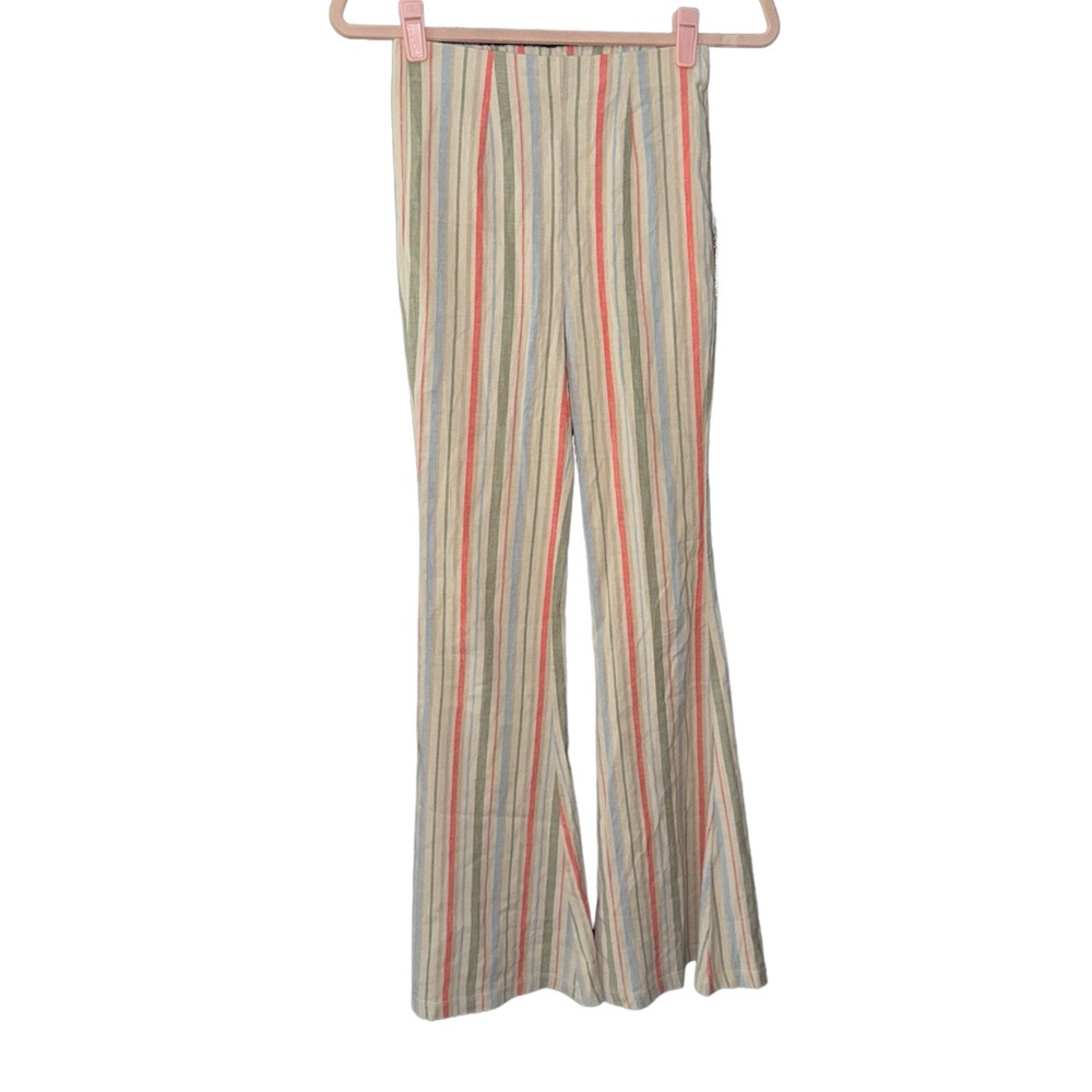 Free People Striped Bell Bottoms